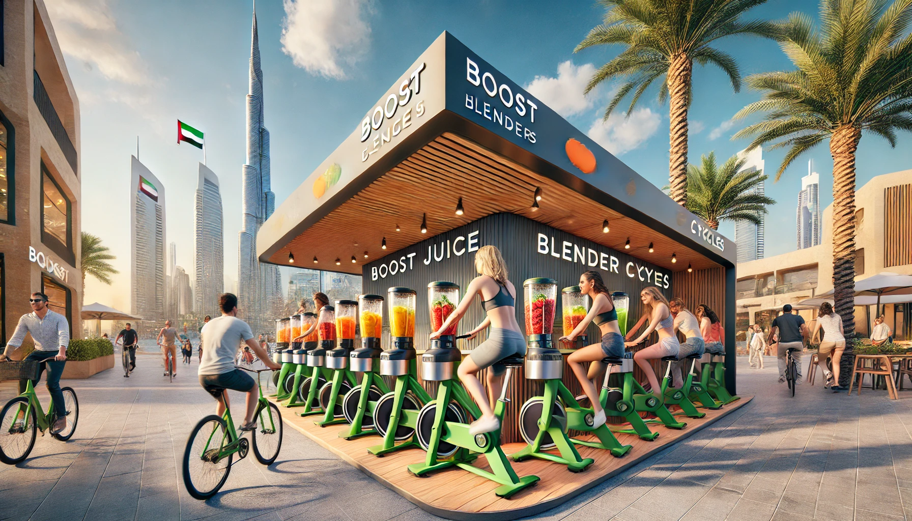 Dubai’s Latest Attraction: Boost Juice Blender Cycles Combine Fitness and Freshness